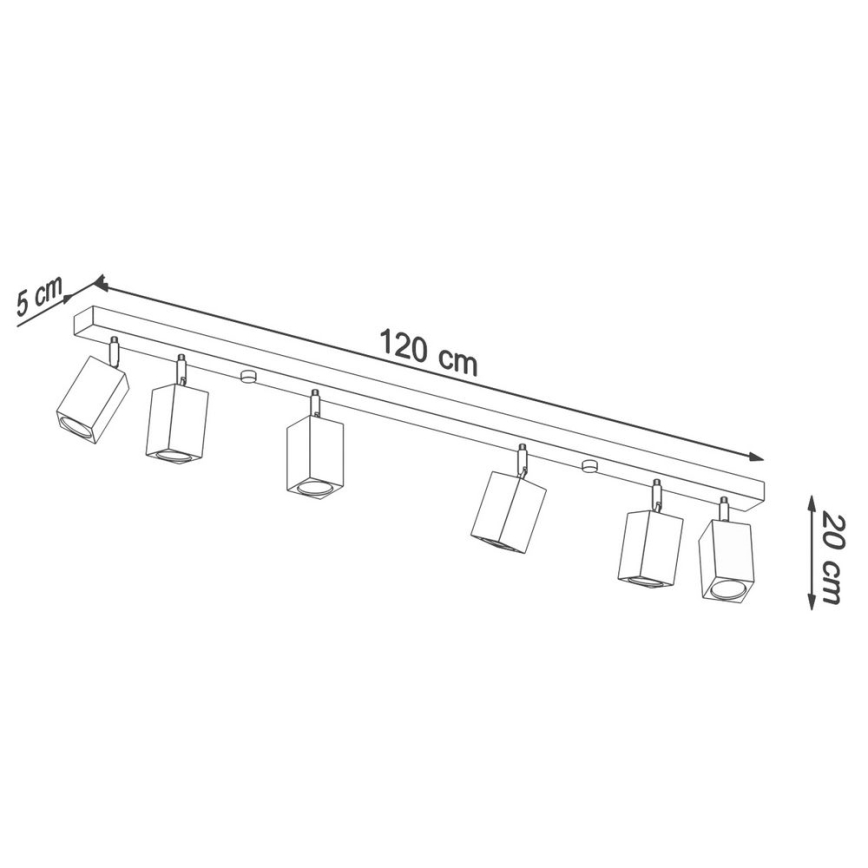 Spotlight  KEKE 6xGU10/40W/230V ek