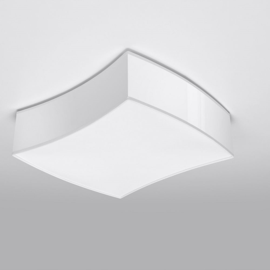 Taklampa  SQUARE 2xE27/60W/230V vit