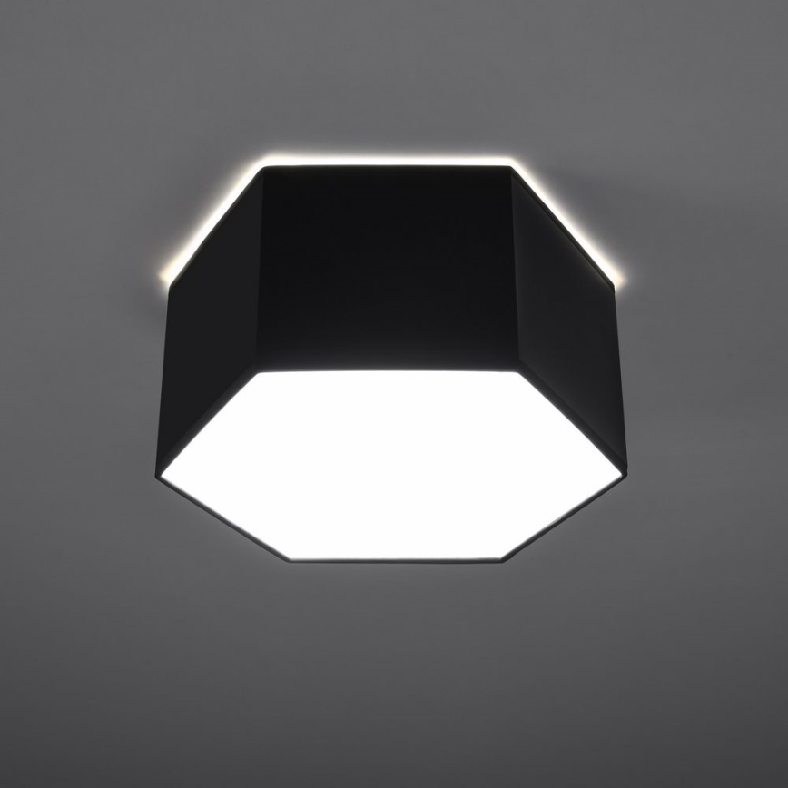 Taklampa  SUNDE 2xE27/60W/230V 15,5 cm svart