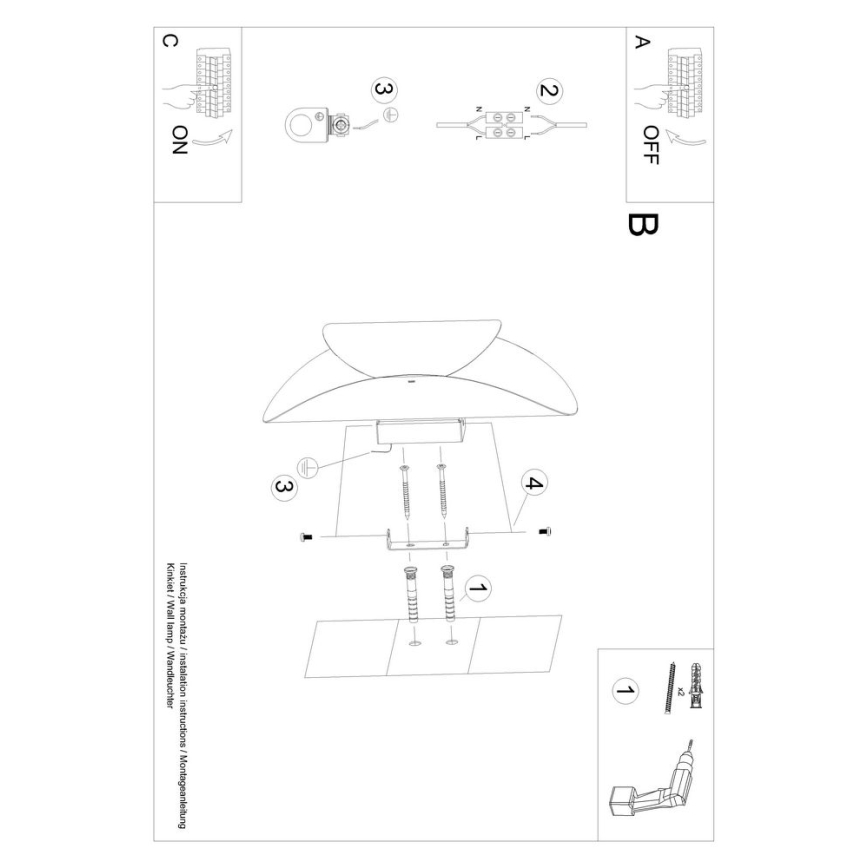 Vägglampa  TEAR 1xG9/40W/230V svart