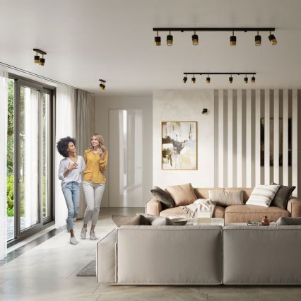 Spotlight  NERO 2xGU10/40W/230V svart /gyllene