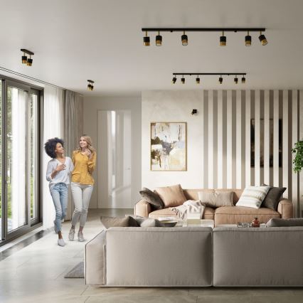 Spotlight  NERO 4xGU10/40W/230V svart /gyllene