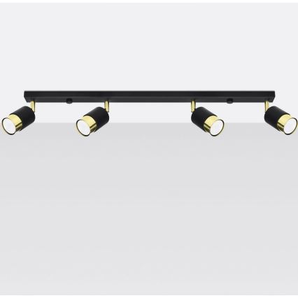 Spotlight  NERO 4xGU10/40W/230V svart /gyllene