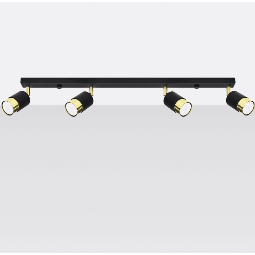Spotlight  NERO 4xGU10/40W/230V svart /gyllene