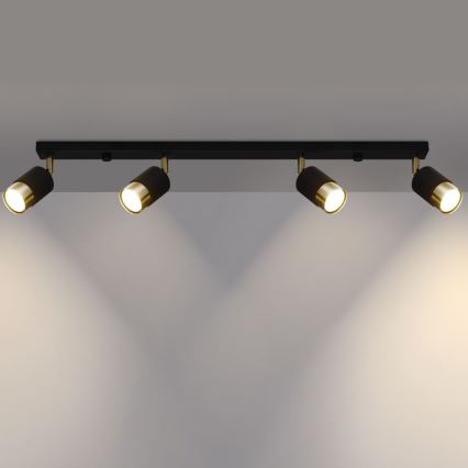 Spotlight  NERO 4xGU10/40W/230V svart /gyllene
