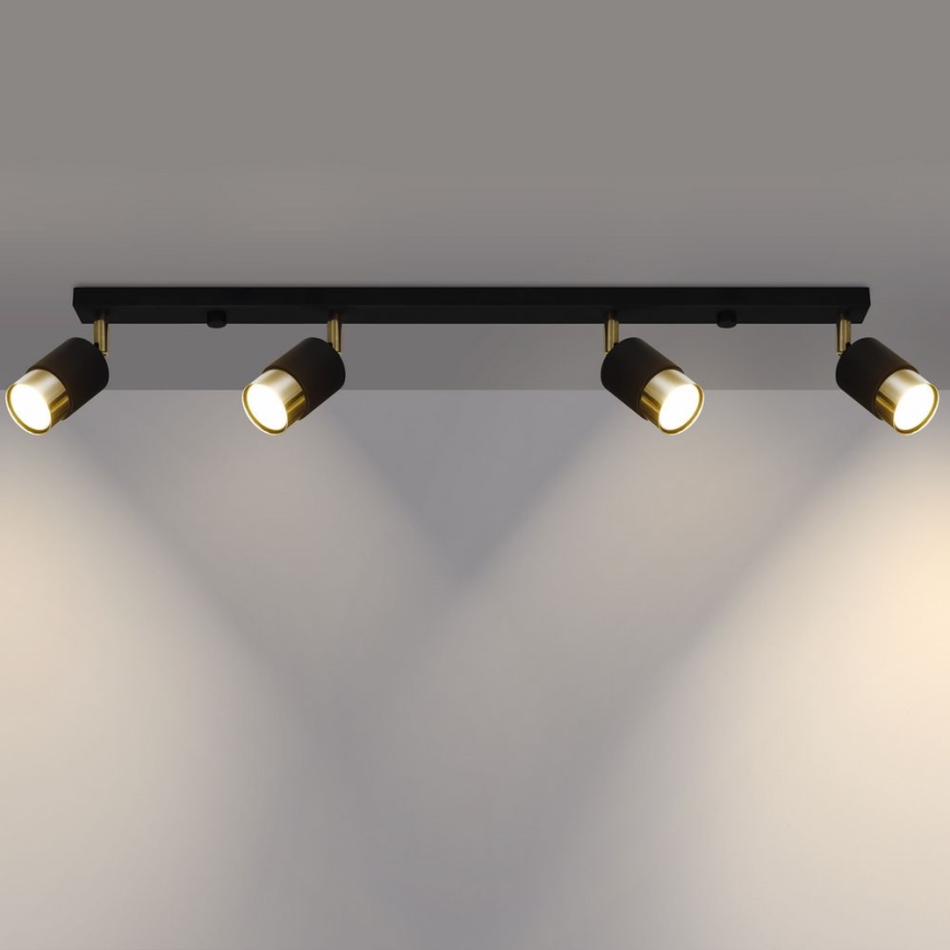 Spotlight  NERO 4xGU10/40W/230V svart /gyllene