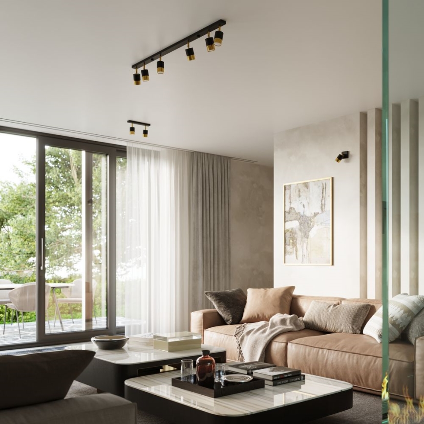 Spotlight  NERO 6xGU10/40W/230V svart /gyllene