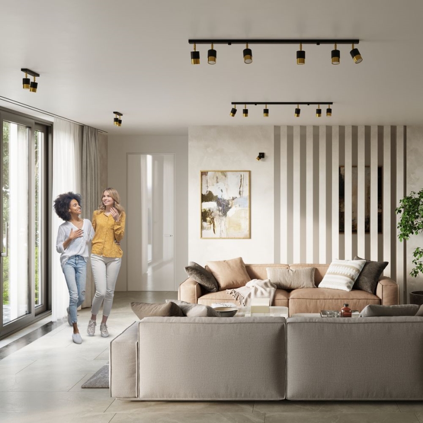 Spotlight  NERO 6xGU10/40W/230V svart /gyllene