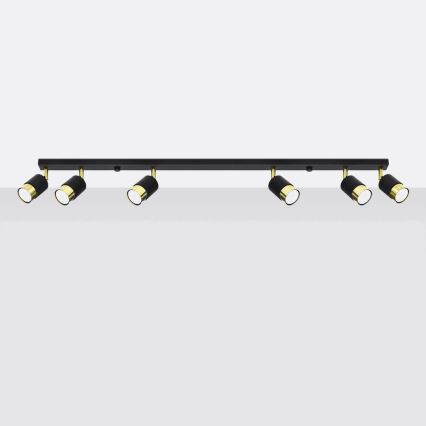 Spotlight  NERO 6xGU10/40W/230V svart /gyllene