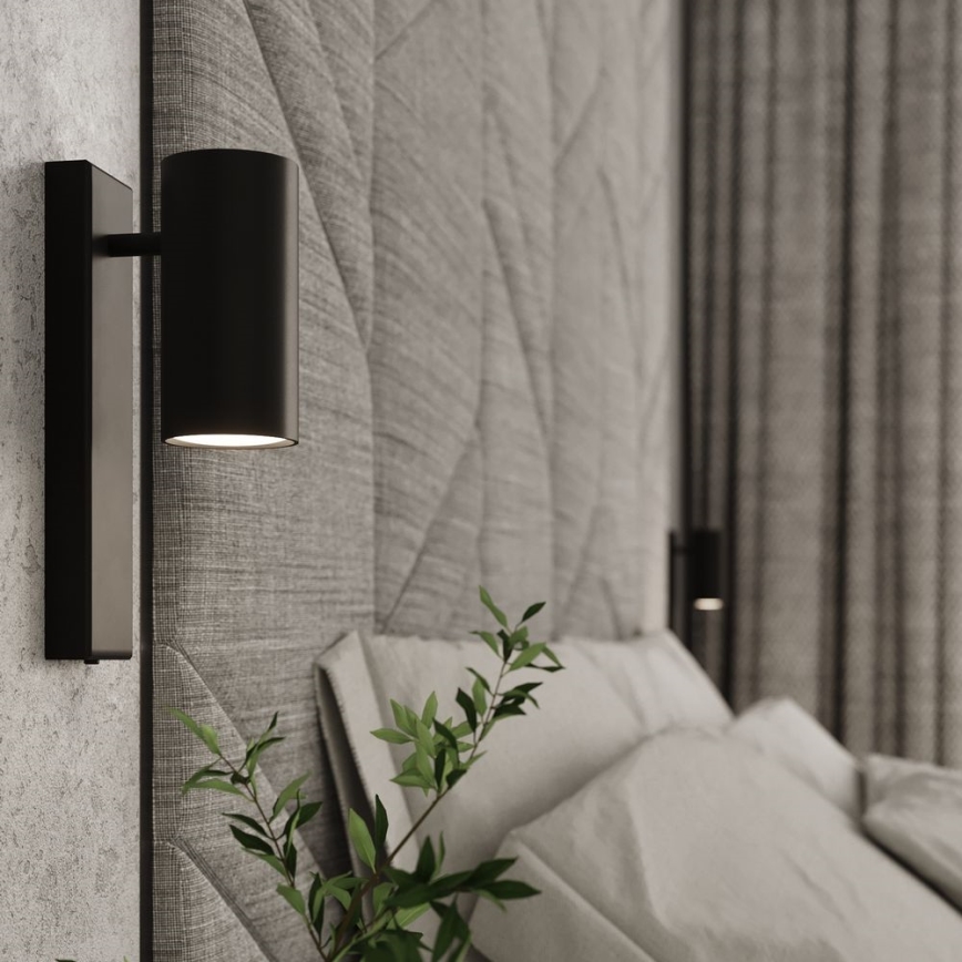Vägglampa  UTTI 1xGU10/40W/230V svart