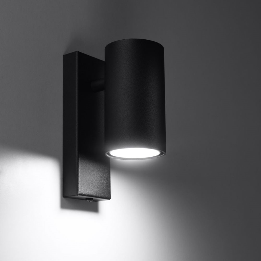 Vägglampa  UTTI 1xGU10/40W/230V svart