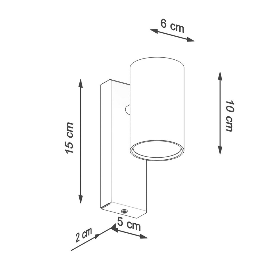 Vägglampa  UTTI 1xGU10/40W/230V svart