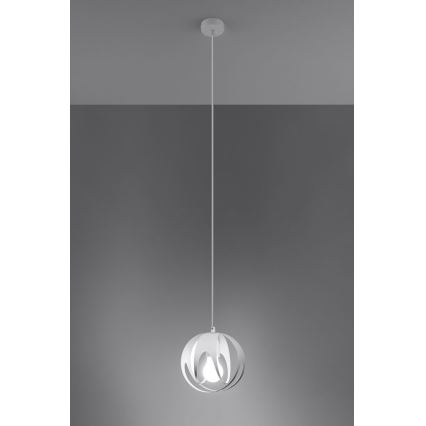 Takkkrona på ett snöre  TULOS 1xE27/60W/230V vit