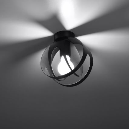 Surface-mounted takkrona  TULOS 1xE27/60W/230V svart