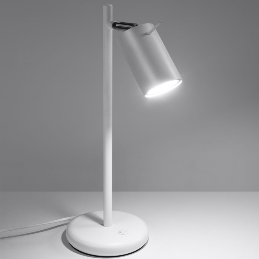 Bordslampa RING 1xGU10/10W/230V vit