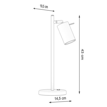 Bordslampa RING 1xGU10/10W/230V vit