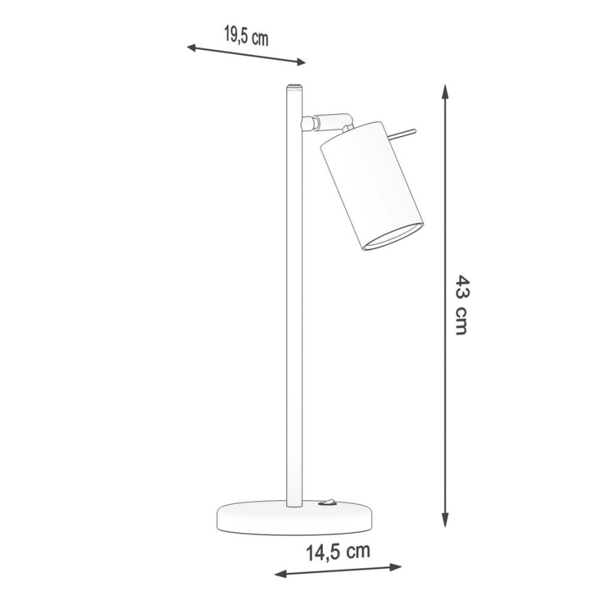 Bordslampa RING 1xGU10/10W/230V vit