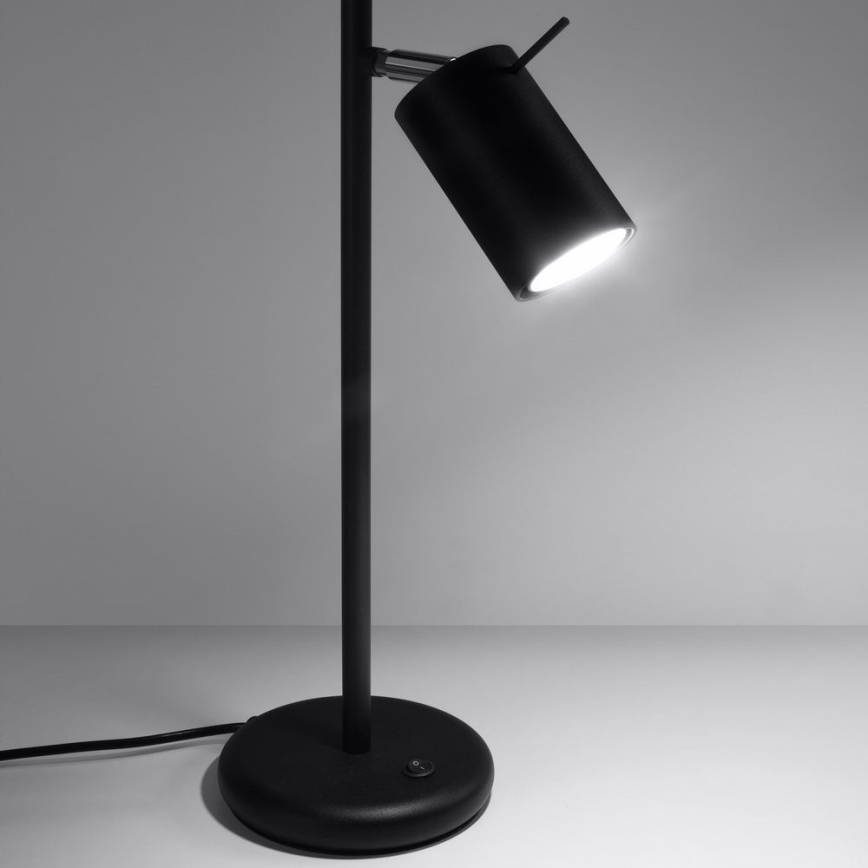 Bordslampa RING 1xGU10/10W/230V svart