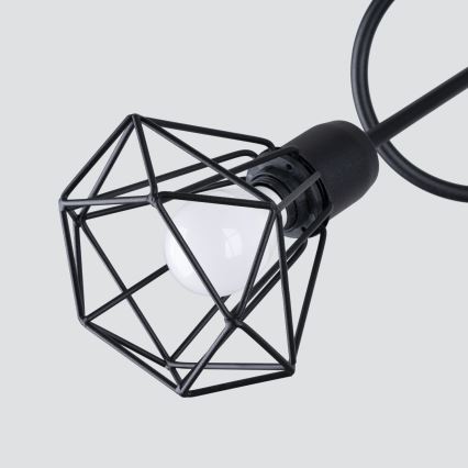 Taklampa på stång ARTEMIS 3xE14/40W/230V svart