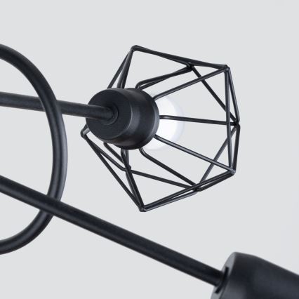 Taklampa på stång ARTEMIS 5xE14/40W/230V svart