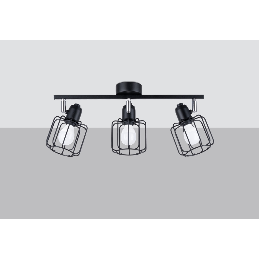 Spotlight BELUCI 3xE14/40W/230V svart