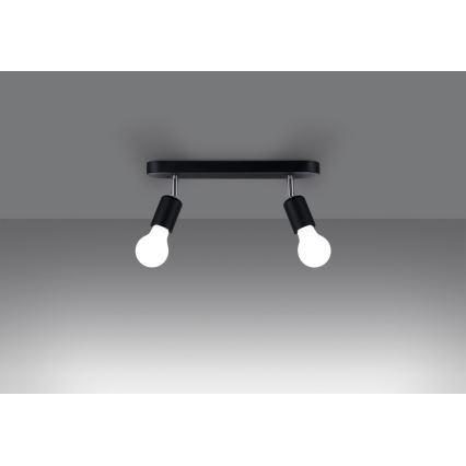 Spotlight FORNES 2xE27/60W/230V svart