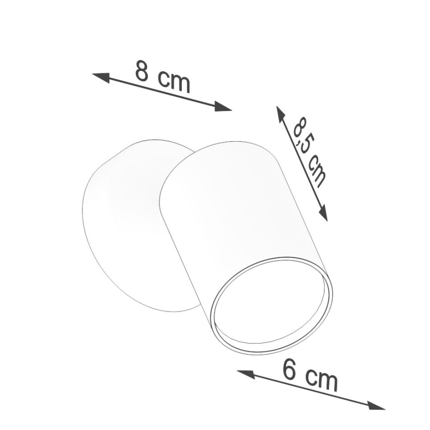 Väggmonterad spotlight LEMMI 1xGU10/40W/230V vit