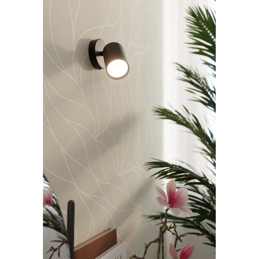 Väggspotlight LEMMI 1xGU10/40W/230V svart