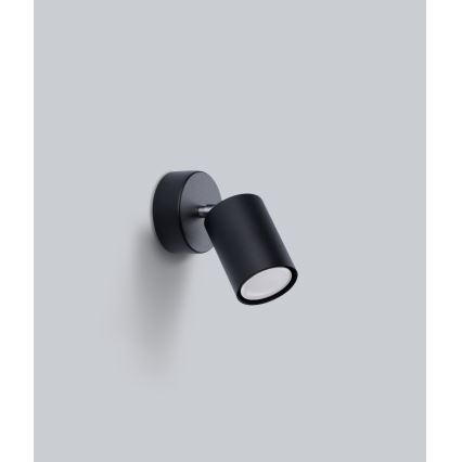 Väggspotlight LEMMI 1xGU10/40W/230V svart