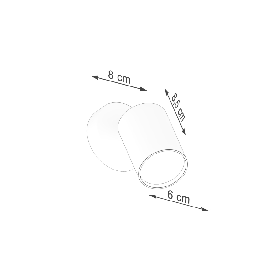 Väggspotlight LEMMI 1xGU10/40W/230V svart
