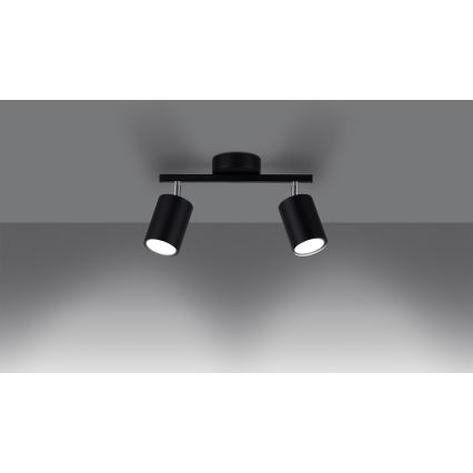 Spotlight LEMMI 2xGU10/40W/230V svart
