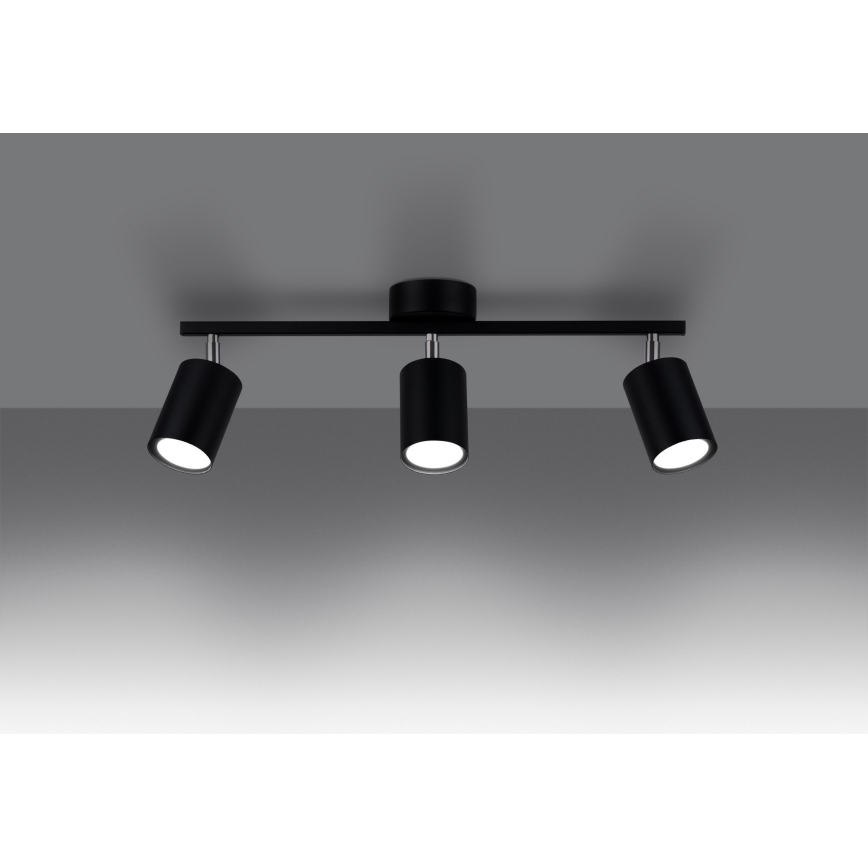 Spotlight LEMMI 3xGU10/40W/230V svart