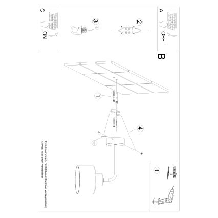 Vägglampa SAVAR 1xE27/60W/230V svart