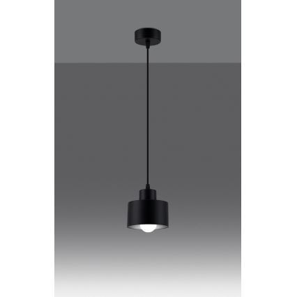 Taklampa på kabel SAVAR 1xE27/60W/230V svart