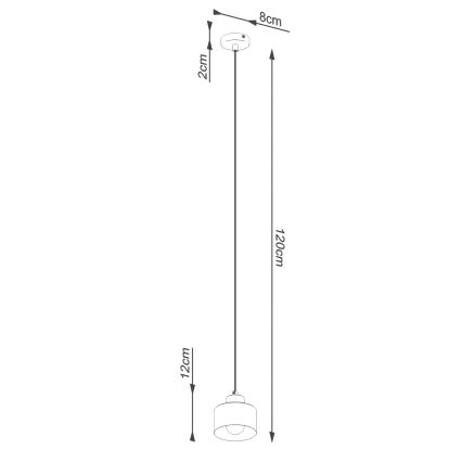 Taklampa på kabel SAVAR 1xE27/60W/230V svart