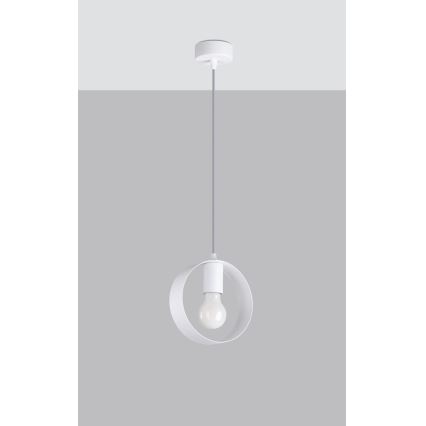 Taklampa på kabel TITRAN 1xE27/60W/230V vit