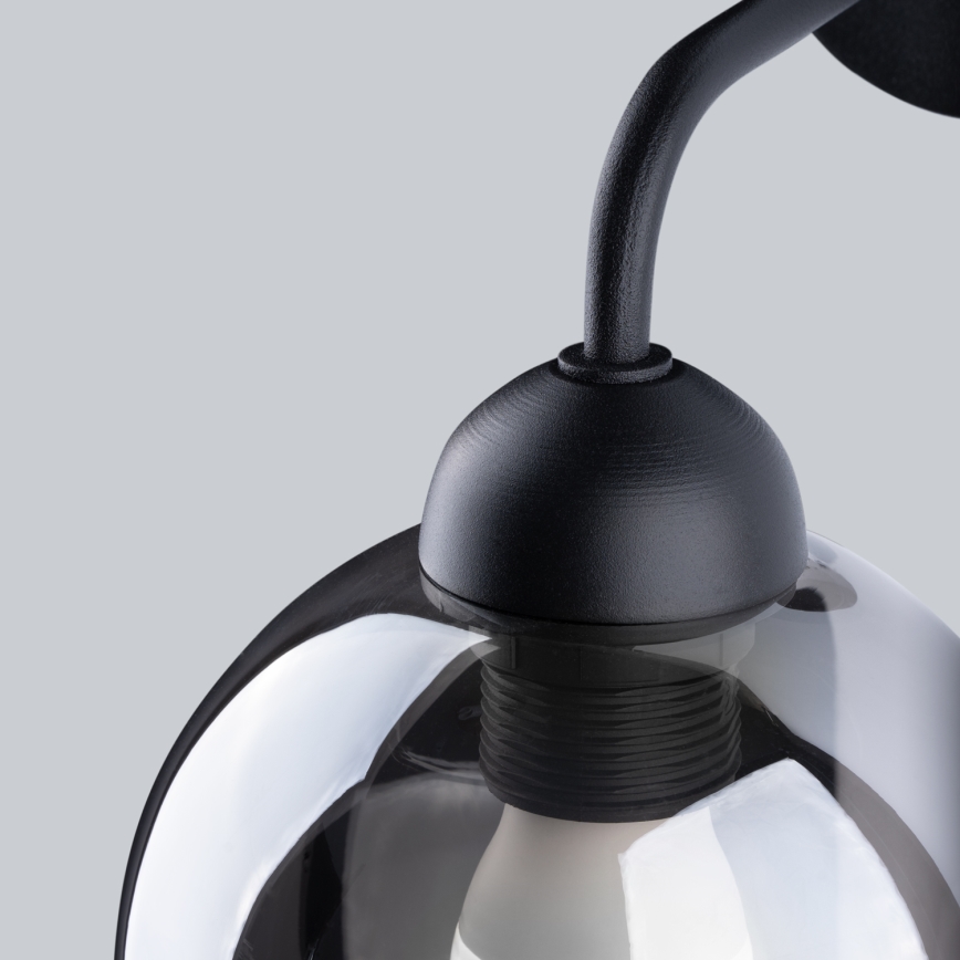 Vägglampa ALINO 1xE27/60W/230V svart