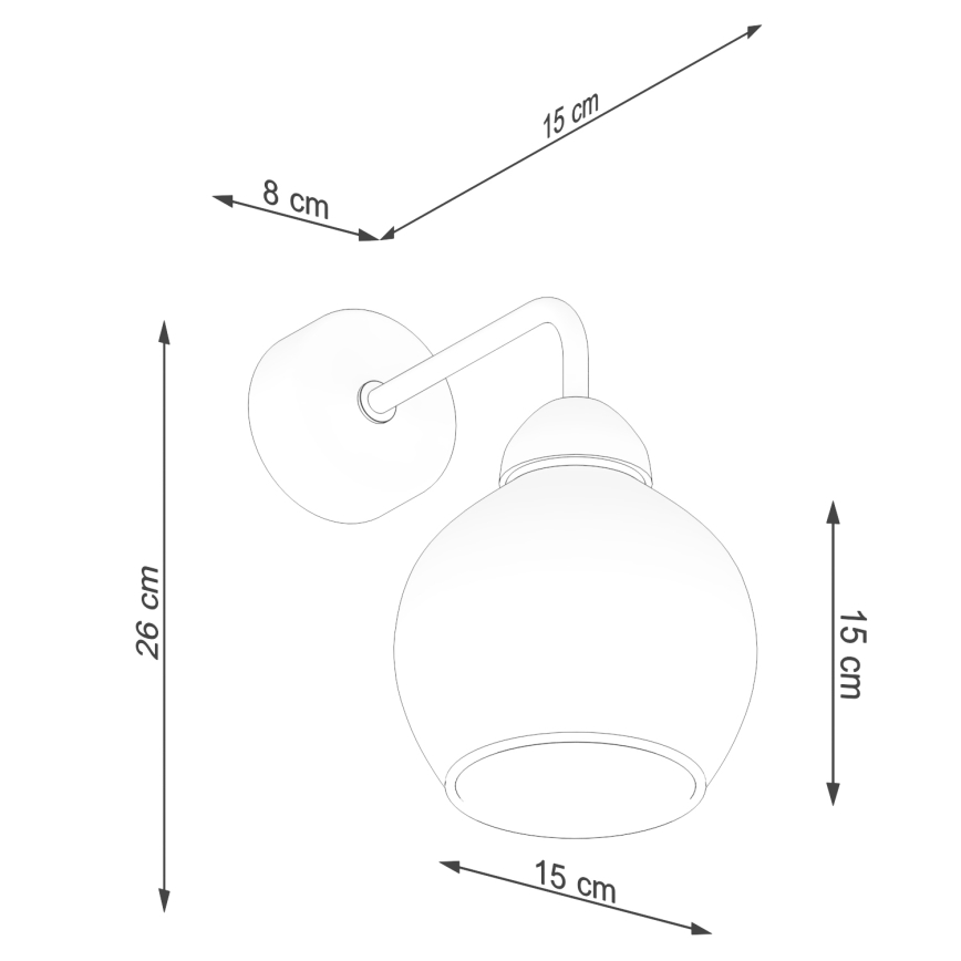 Vägglampa ALINO 1xE27/60W/230V svart