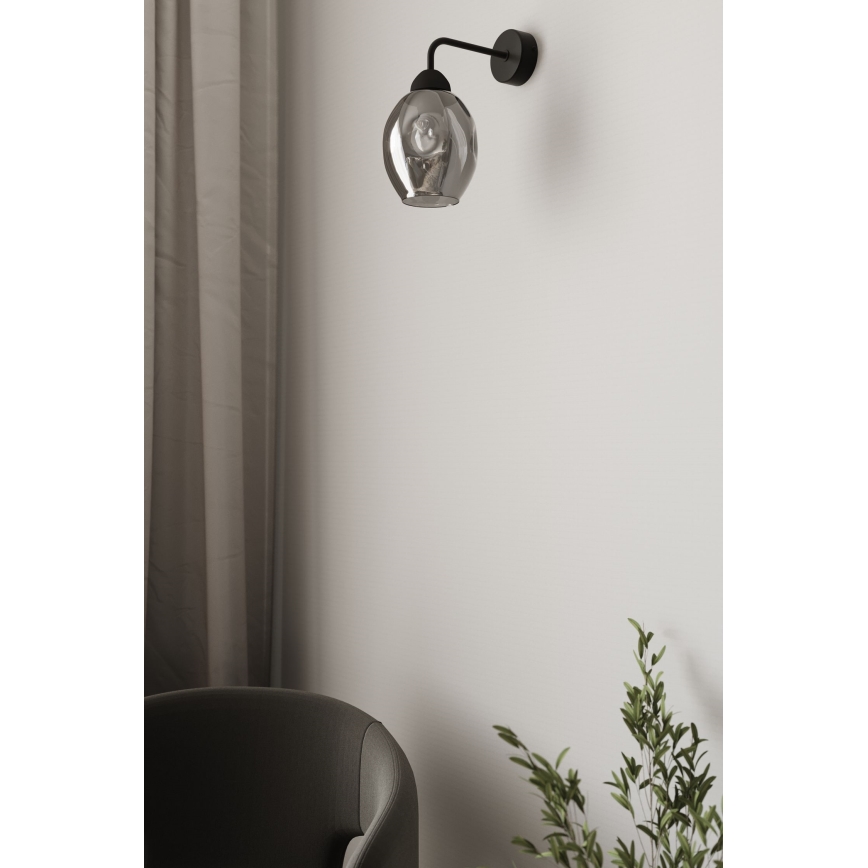 Vägglampa FILLAN 1xE27/60W/230V svart