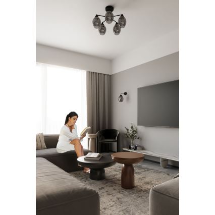 Vägglampa FILLAN 1xE27/60W/230V svart