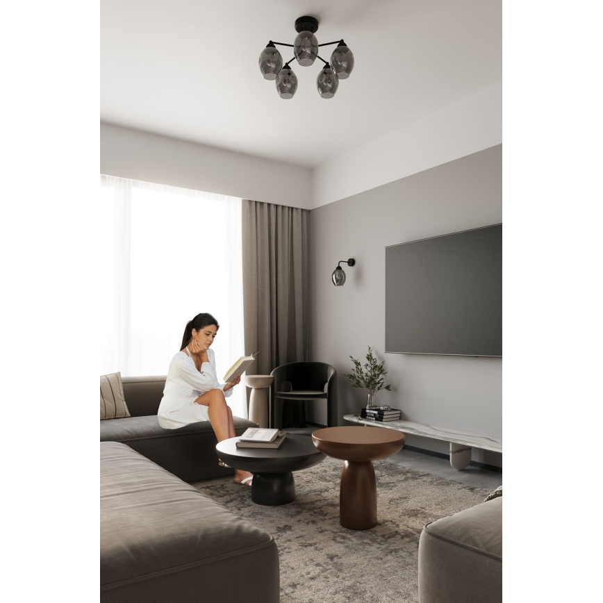 Vägglampa FILLAN 1xE27/60W/230V svart