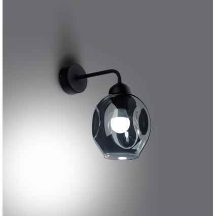 Vägglampa FILLAN 1xE27/60W/230V svart