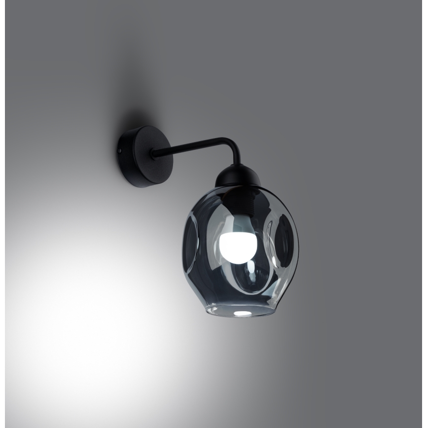 Vägglampa FILLAN 1xE27/60W/230V svart