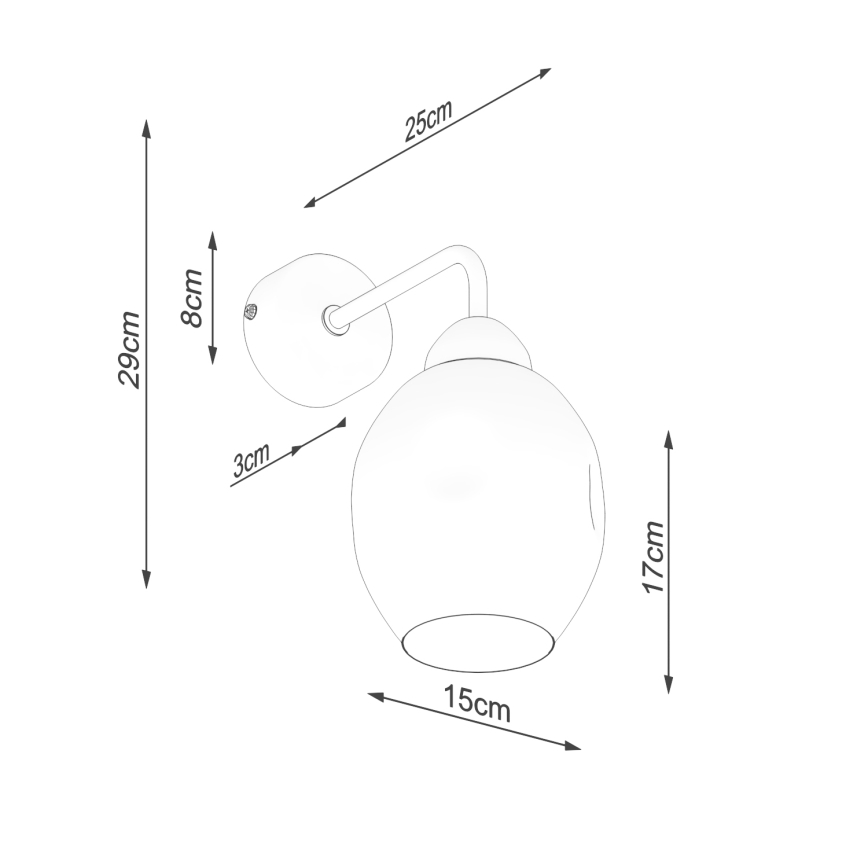 Vägglampa FILLAN 1xE27/60W/230V svart
