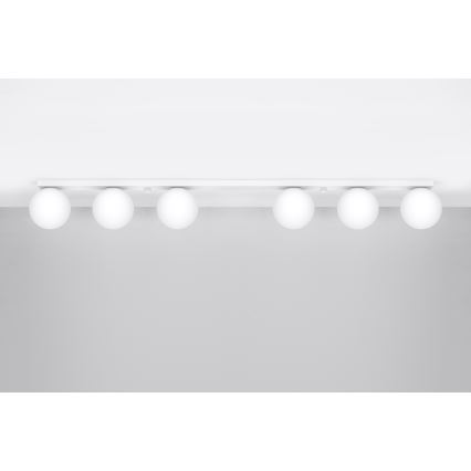 Taklampa YOLI 6xG9/12W/230V vit
