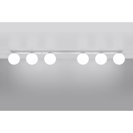 Taklampa YOLI 6xG9/12W/230V vit