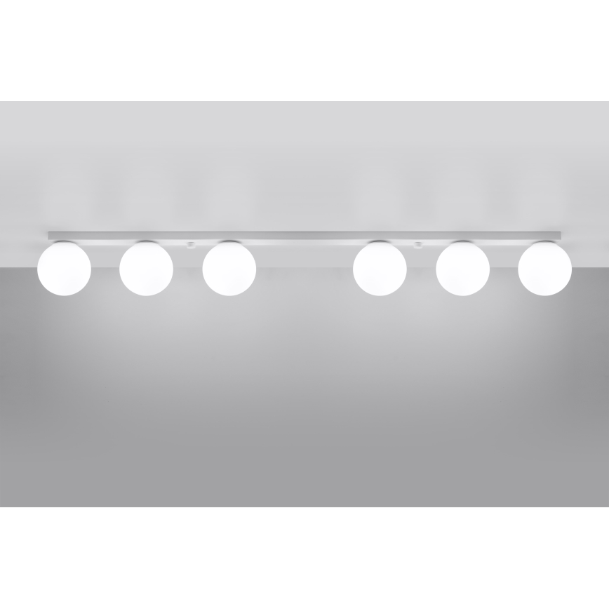 Taklampa YOLI 6xG9/12W/230V vit