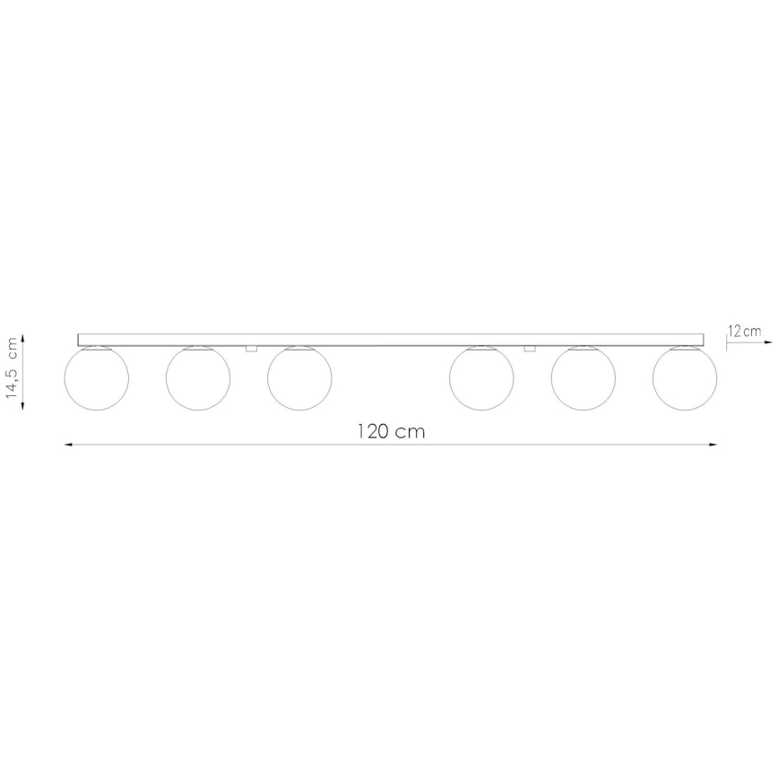 Taklampa YOLI 6xG9/12W/230V vit