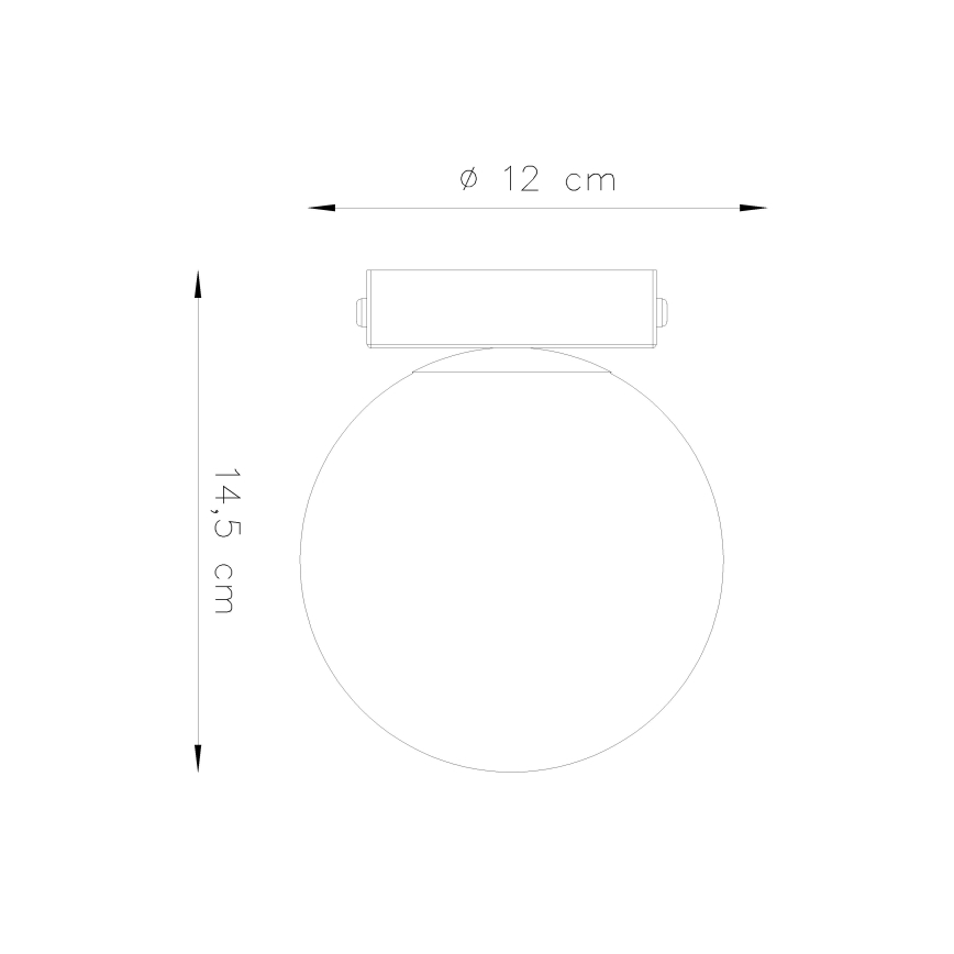 Taklampa YOLI 1xG9/12W/230V svart