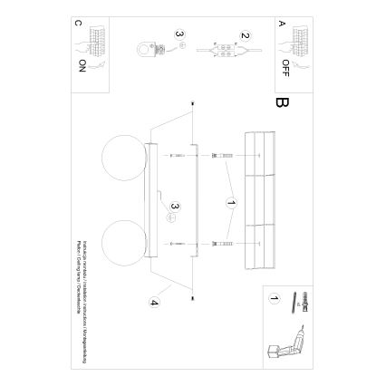 Taklampa YOLI 2xG9/12W/230V svart